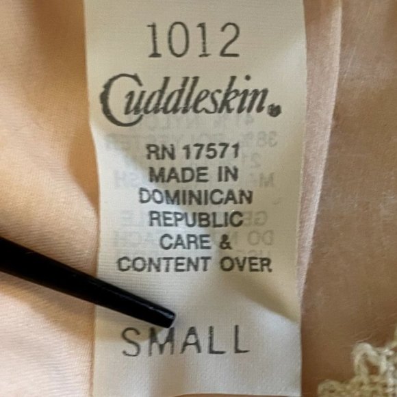 80s Vintage Character "Cuddleskin" Pink Satin Fleece Victorian Style Nightgown S - Picture 7 of 8